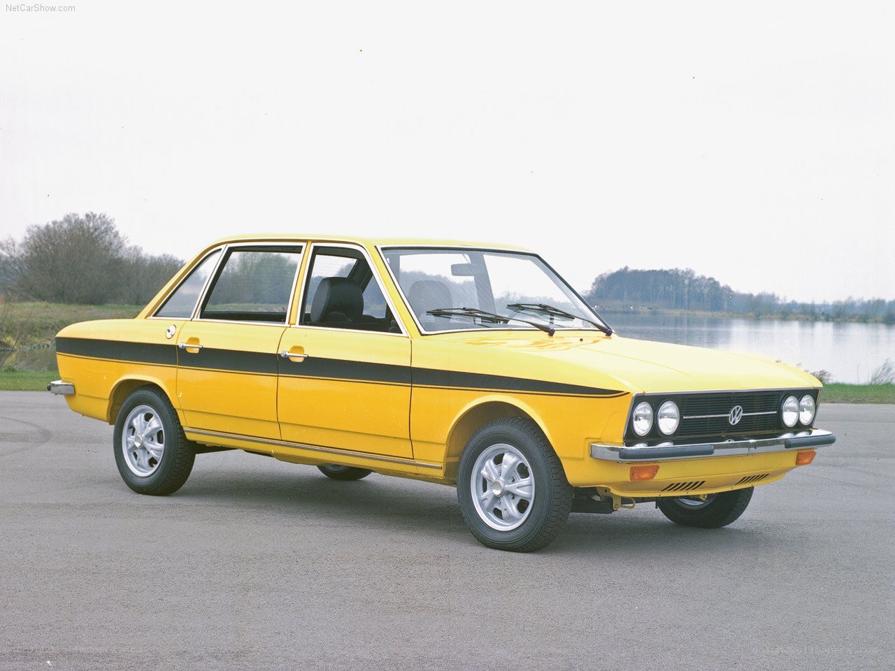 Yellow Volkswagen sedan