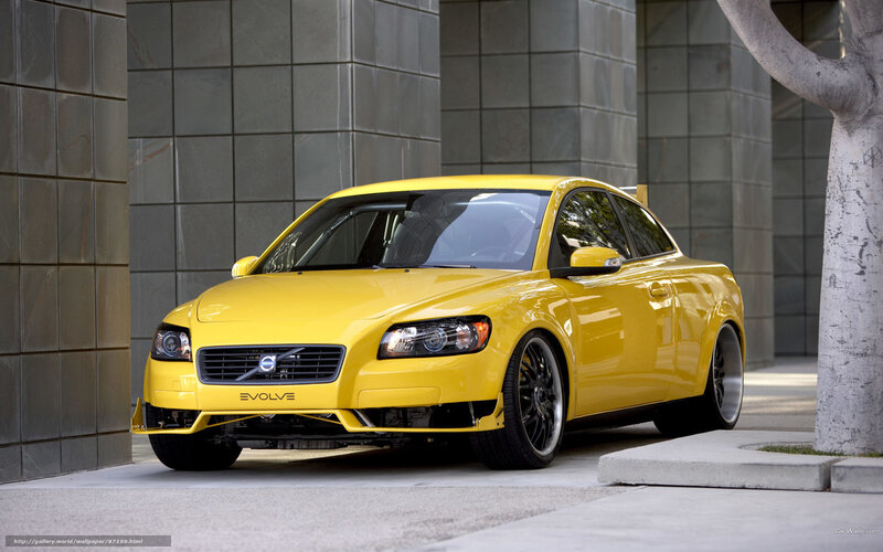 yellow volvo evolve car