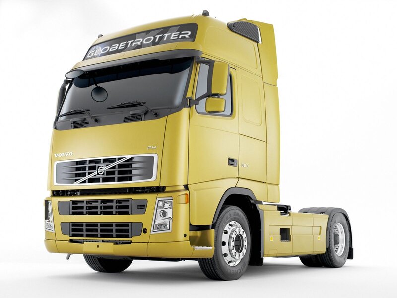 yellow volvo globetrotter truck