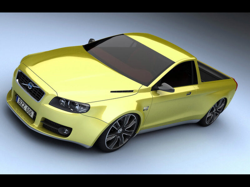 yellow volvo pickup concept
