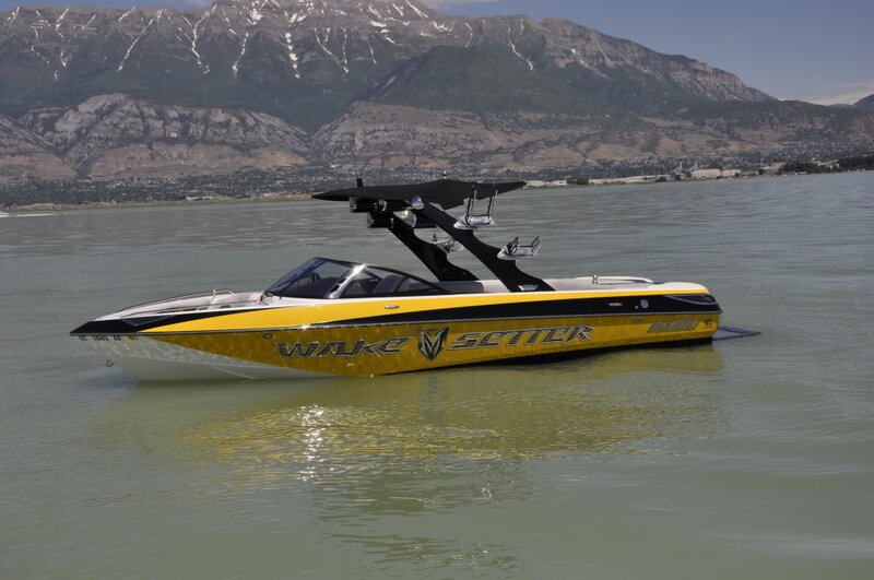 Yellow Wakeboard Boat