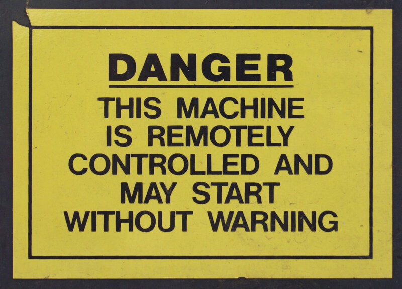 Yellow Warning Sign — Photograph