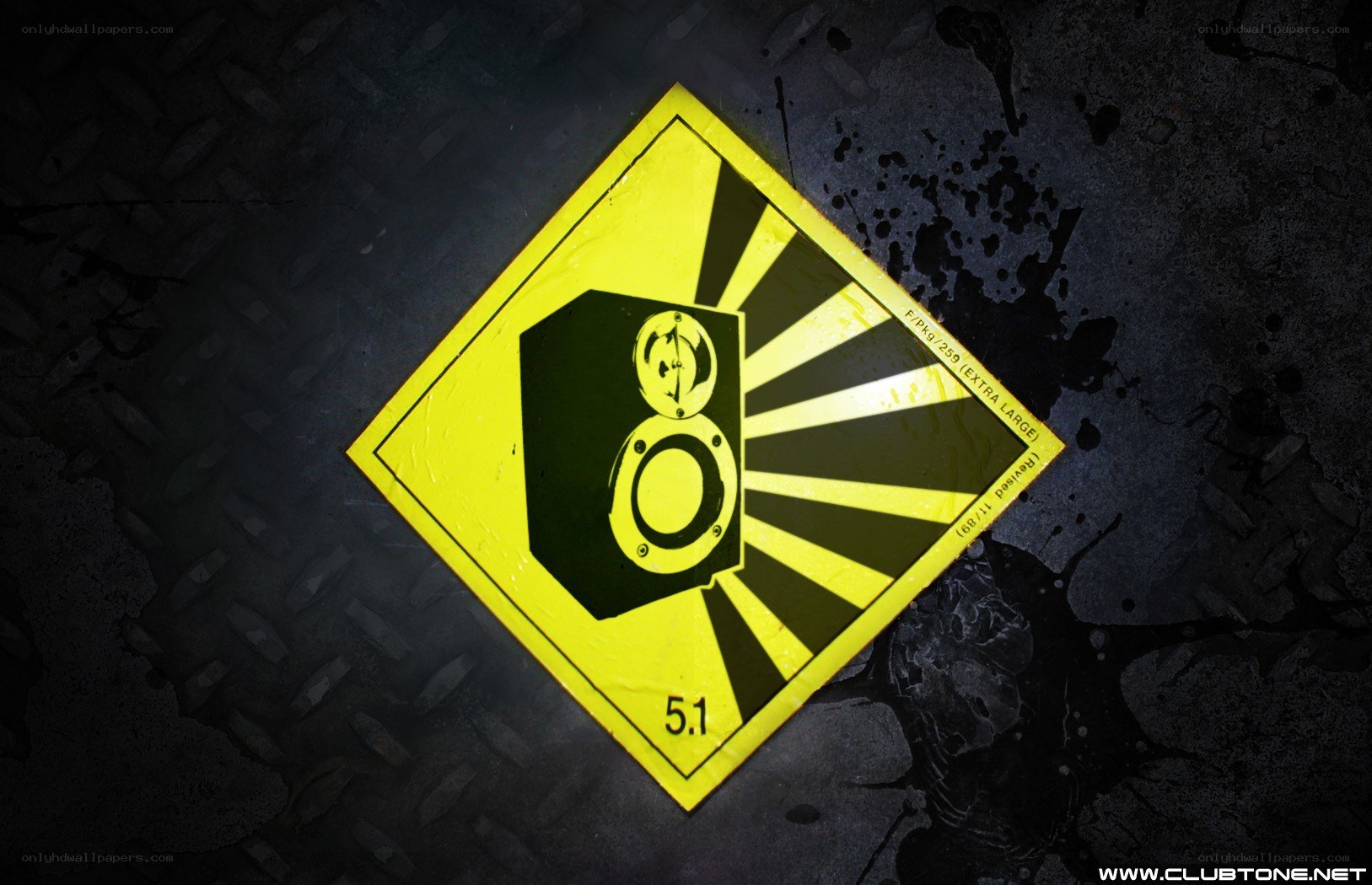 yellow warning sign with speaker