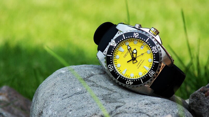 Yellow Watch on Rock
