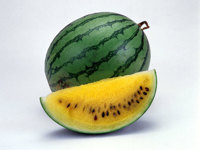yellow watermelon slice