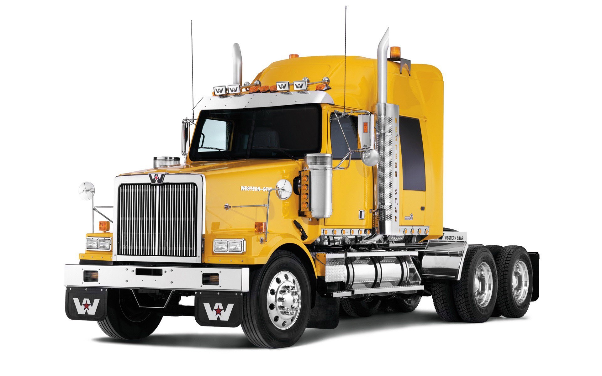 Yellow Western Star truck