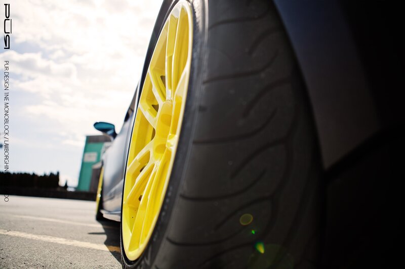 yellow wheel on a car