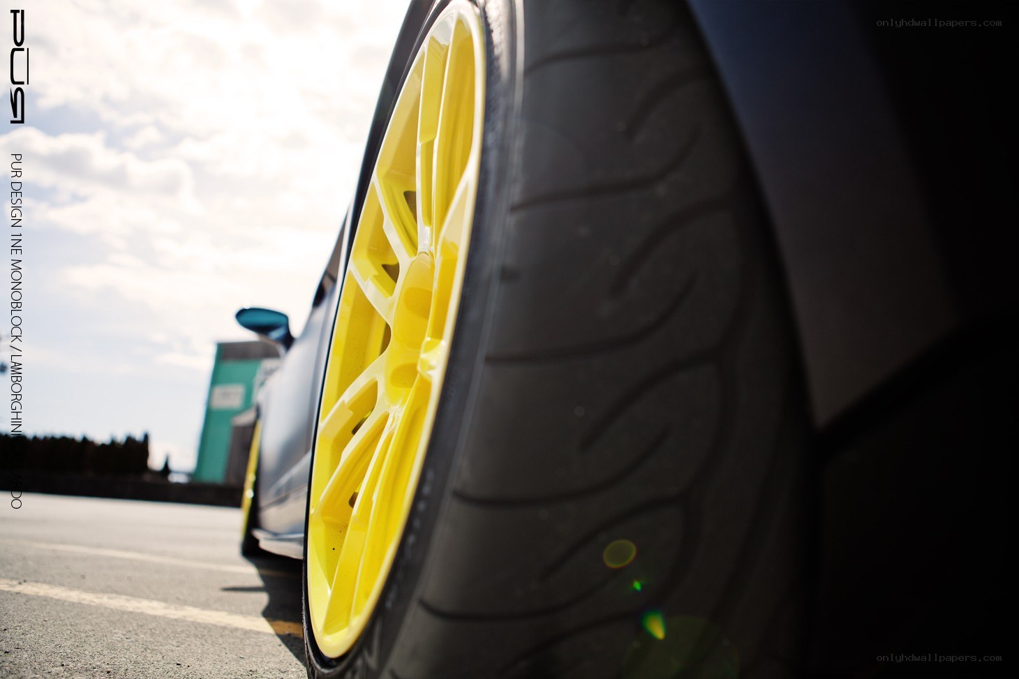 yellow wheel on a car