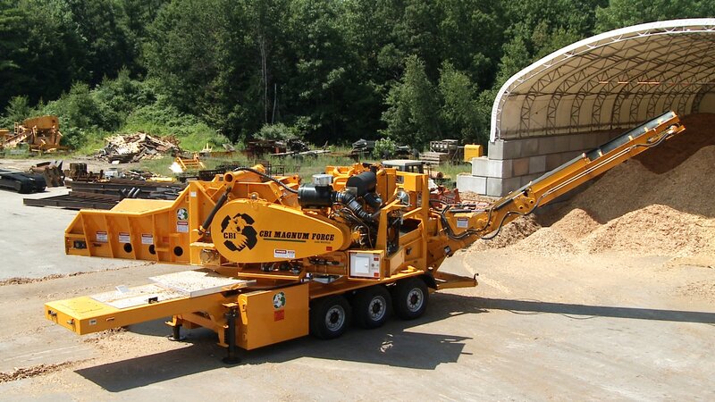 Yellow Wood Chipper Machine