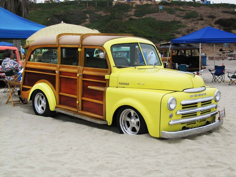 Yellow Woodie Car