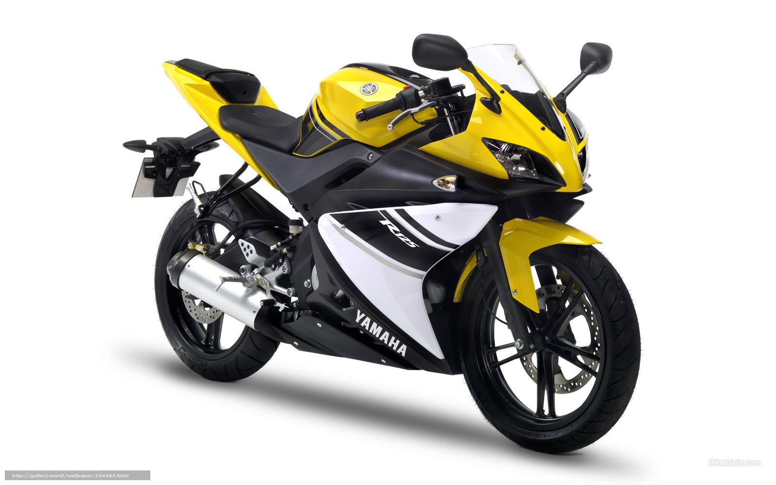 Yellow Yamaha R125 motorcycle