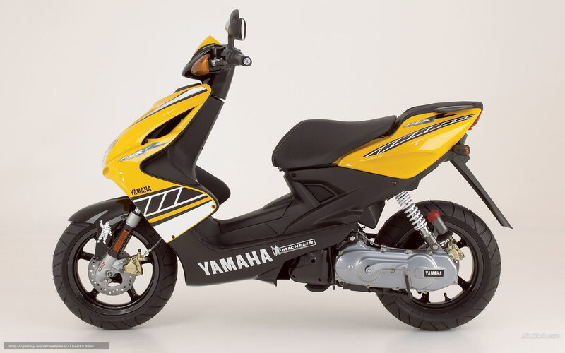 Yellow Yamaha scooter