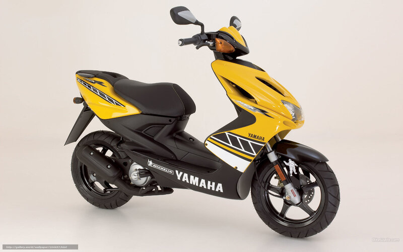 Yellow Yamaha scooter