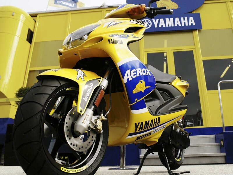 Yellow Yamaha scooter