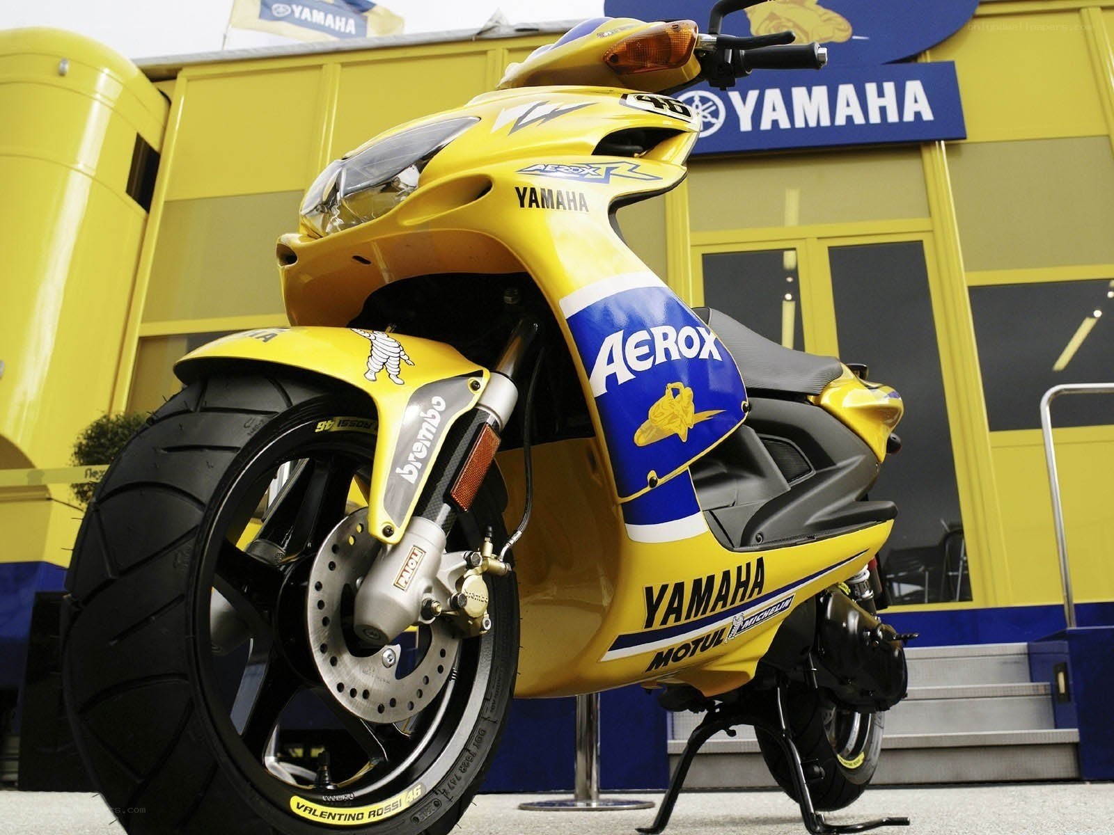 Yellow Yamaha scooter