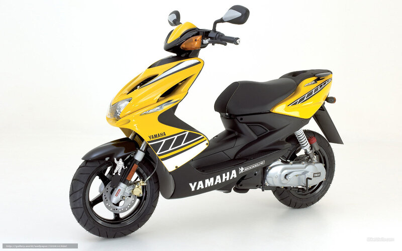 Yellow Yamaha scooter