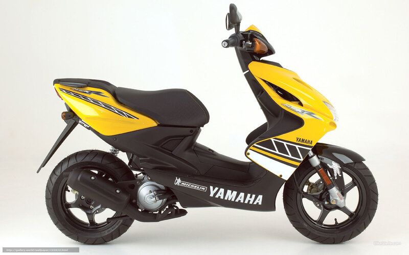 Yellow Yamaha scooter