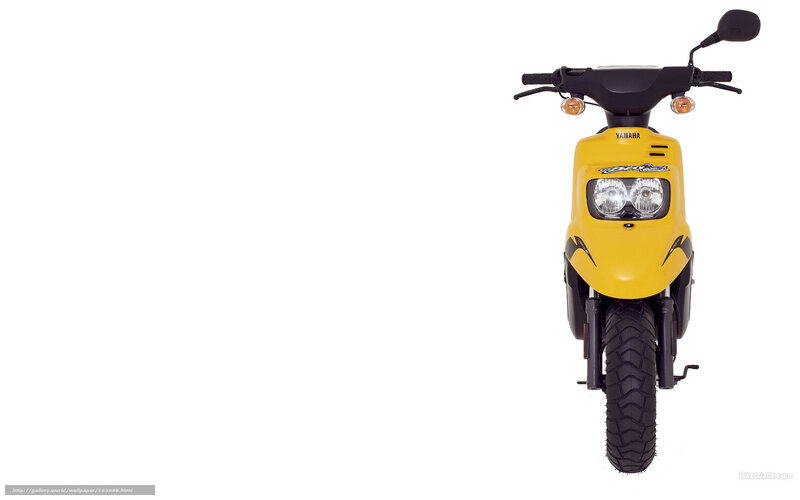 Yellow Yamaha Scooter — Neutral, Photograph