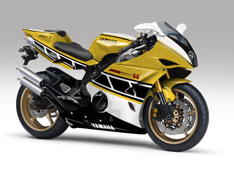Yellow Yamaha sport motorcycle