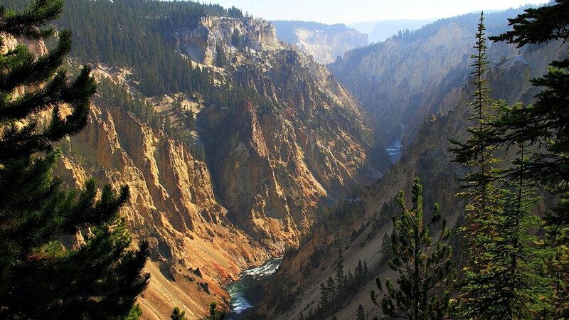 Yellowstone Canyon — Brown, Dramatic