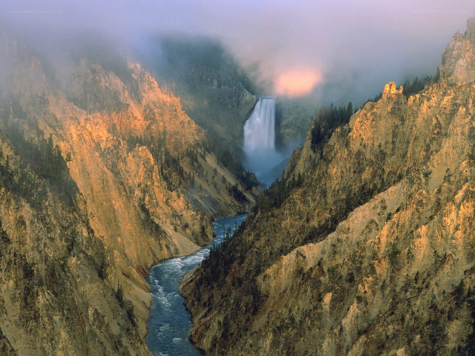 Yellowstone Canyon Waterfall