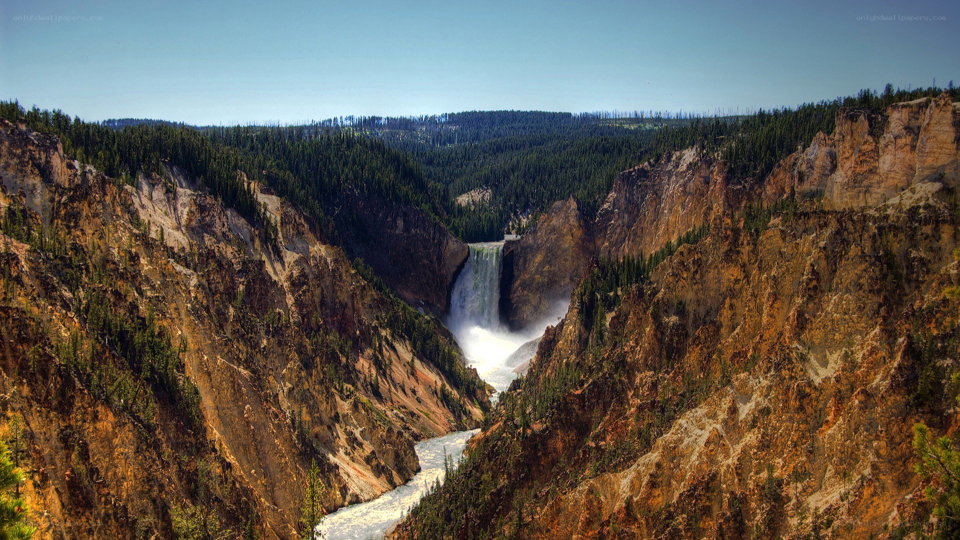 Yellowstone Canyon Waterfall