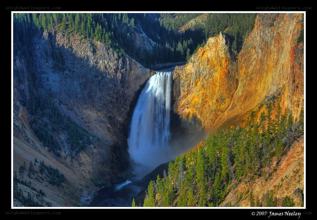 Yellowstone Falls at Sunrise