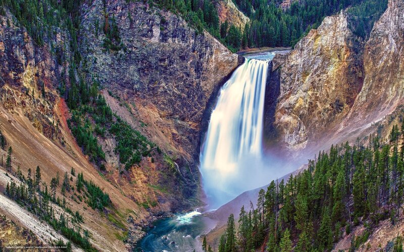 Yellowstone Falls Landscape