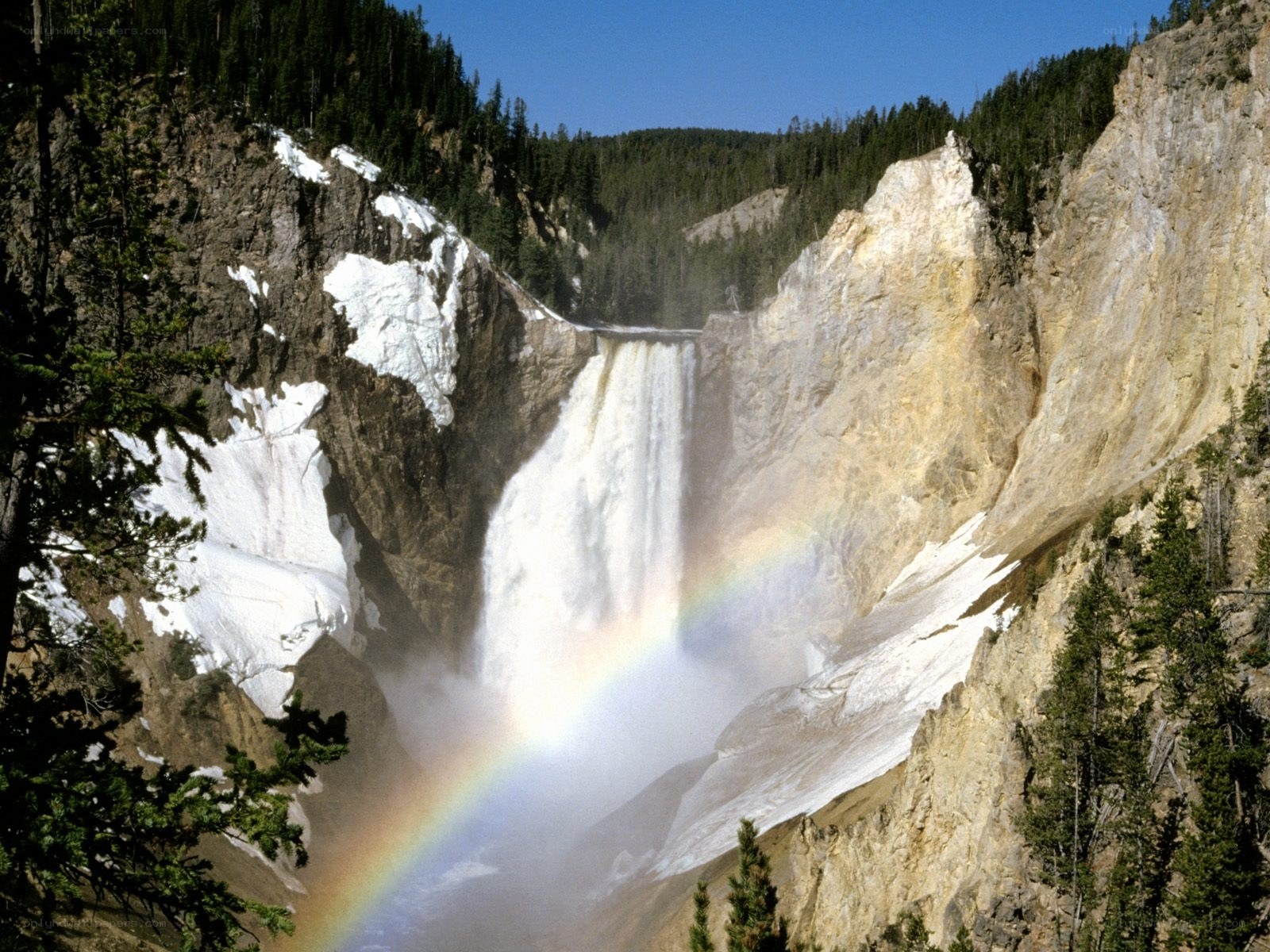 Yellowstone Falls with Rainbow