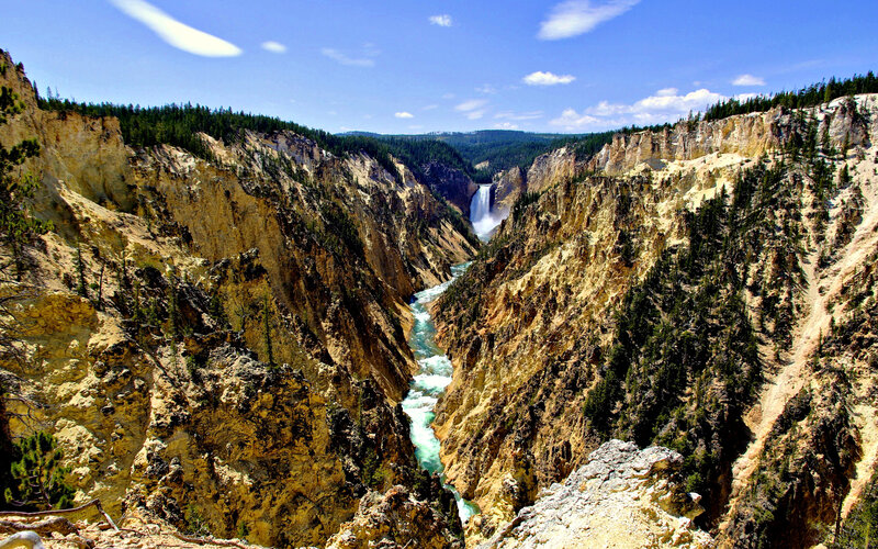 Yellowstone River Canyon — Blue, Dramatic, Afternoon