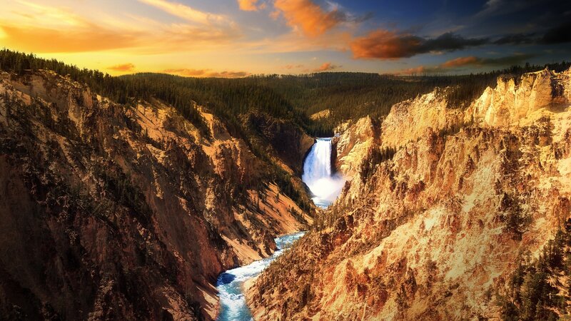 Yellowstone River Canyon — Orange