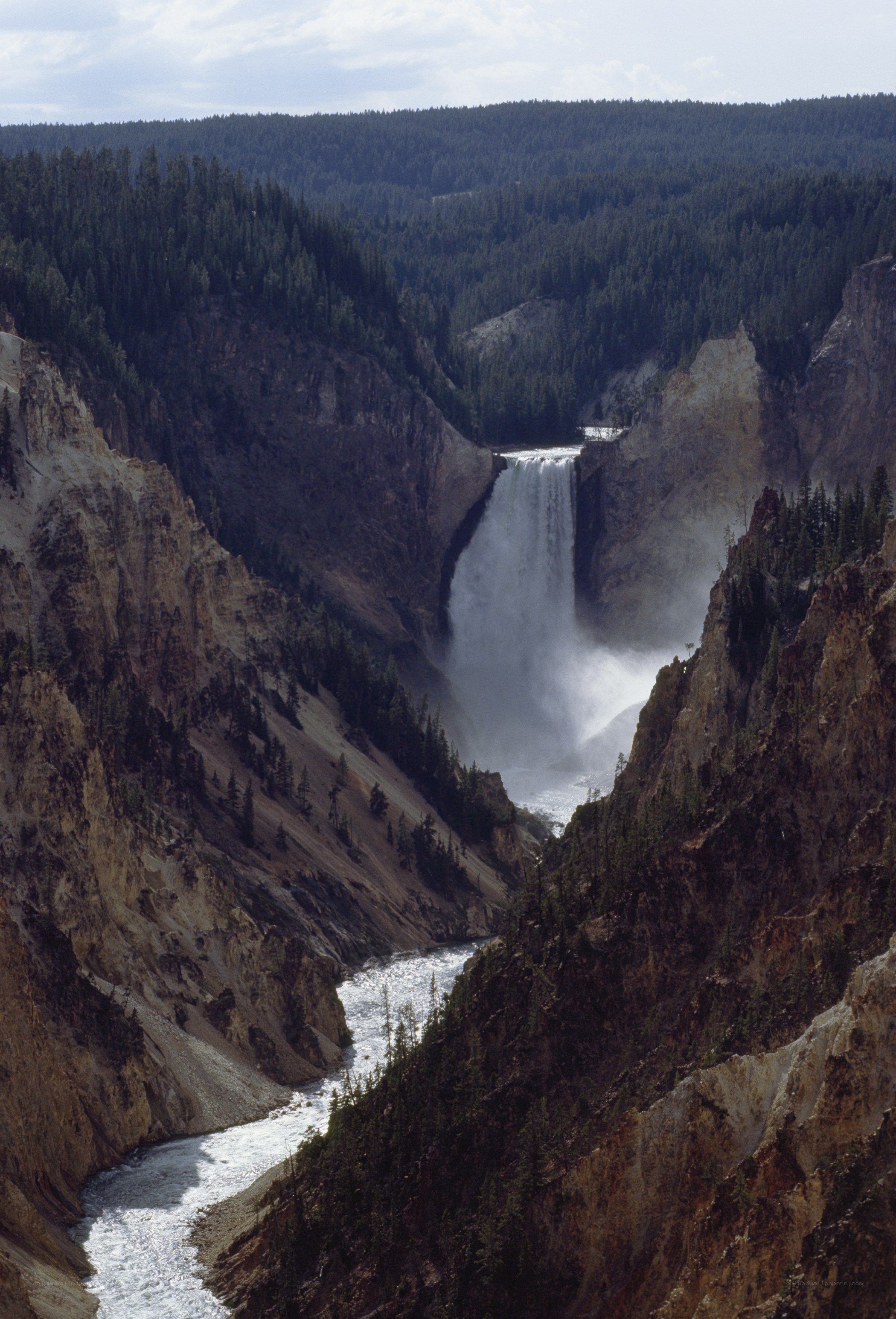 Yellowstone River waterfall