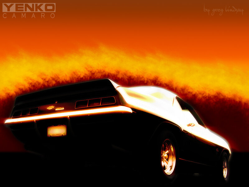 Yenko Camaro at sunset