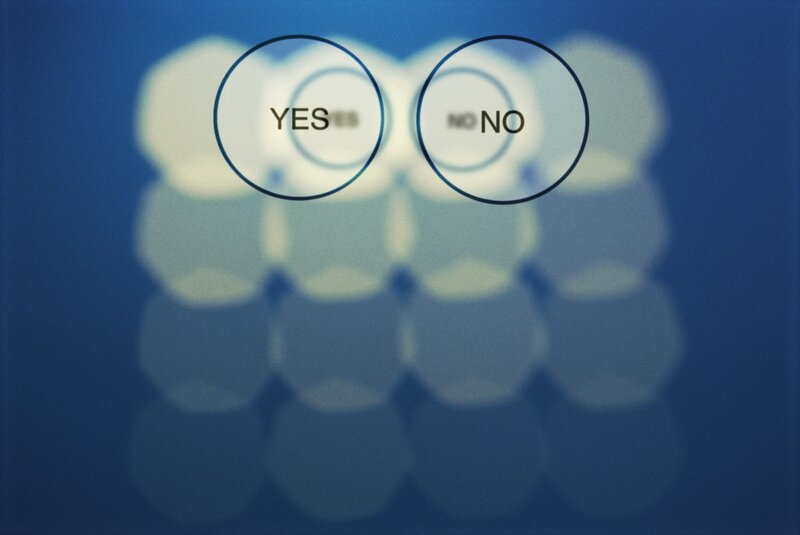 Yes or no decision interface