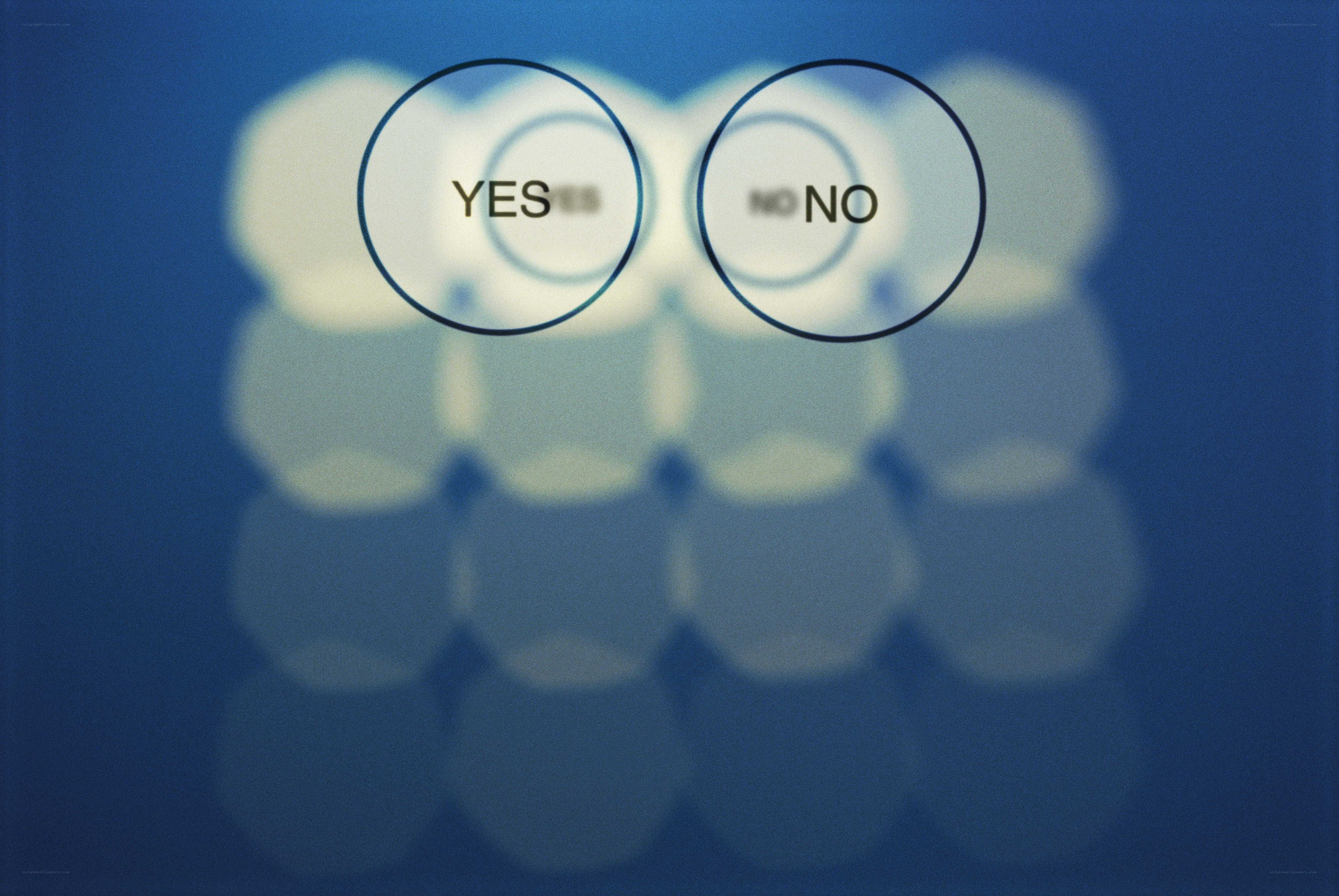 Yes or no decision interface