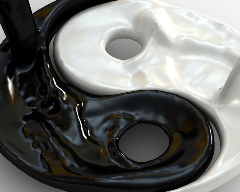 Yin and yang fluid dynamics