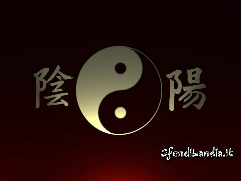 Yin and yang symbol with Chinese characters