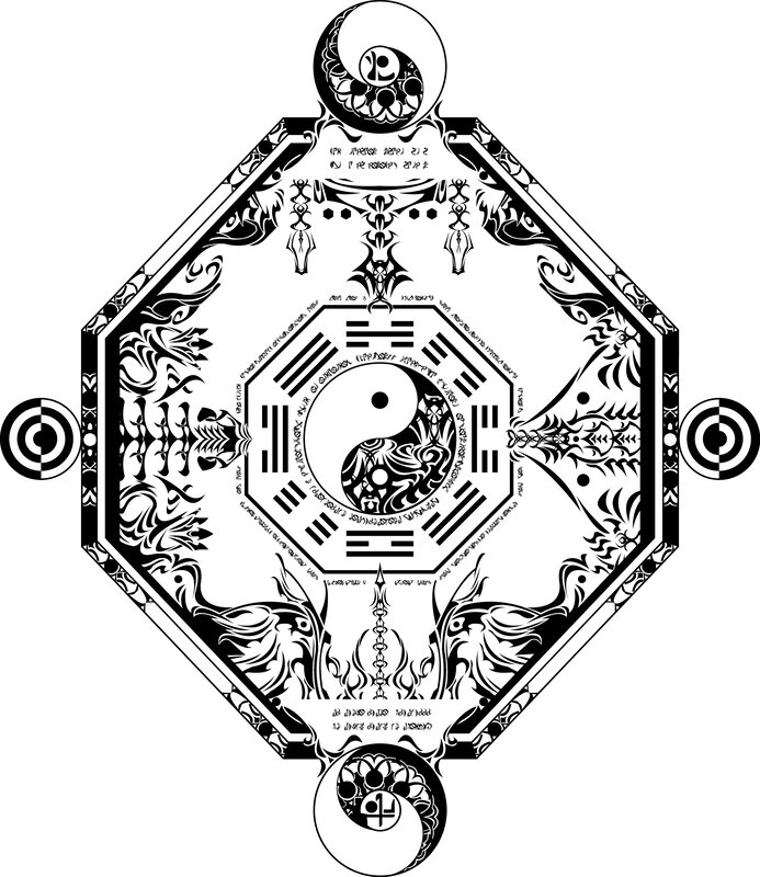 Yin-Yang and Bagua Symbol