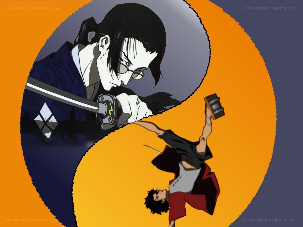 Yin-yang anime battle scene