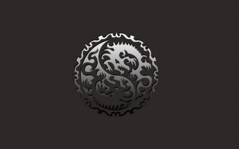 yin-yang dragon emblem