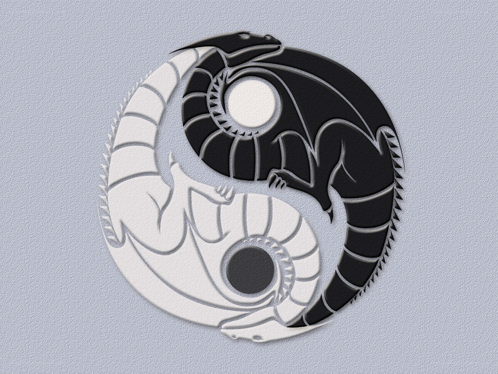 Yin-yang dragon symbol