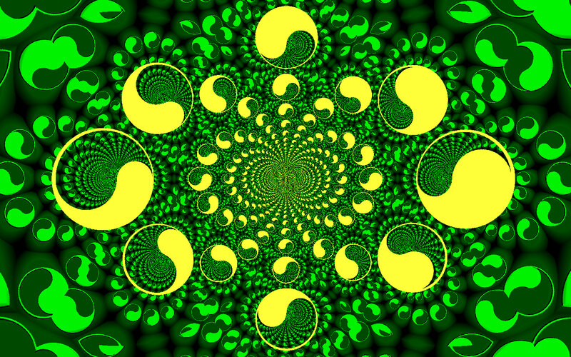 Yin-yang Fractal Pattern — Green