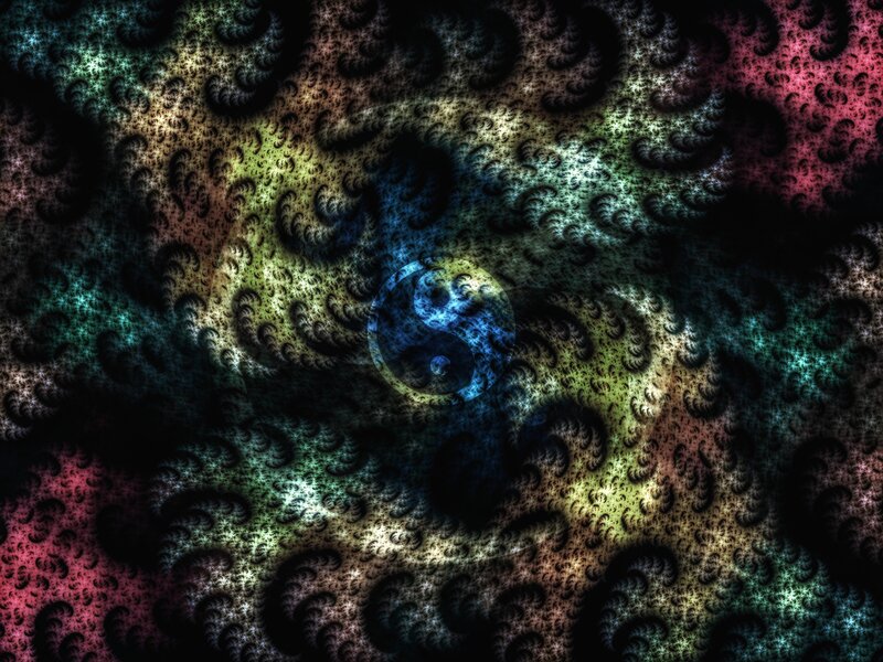 Yin-yang fractal pattern