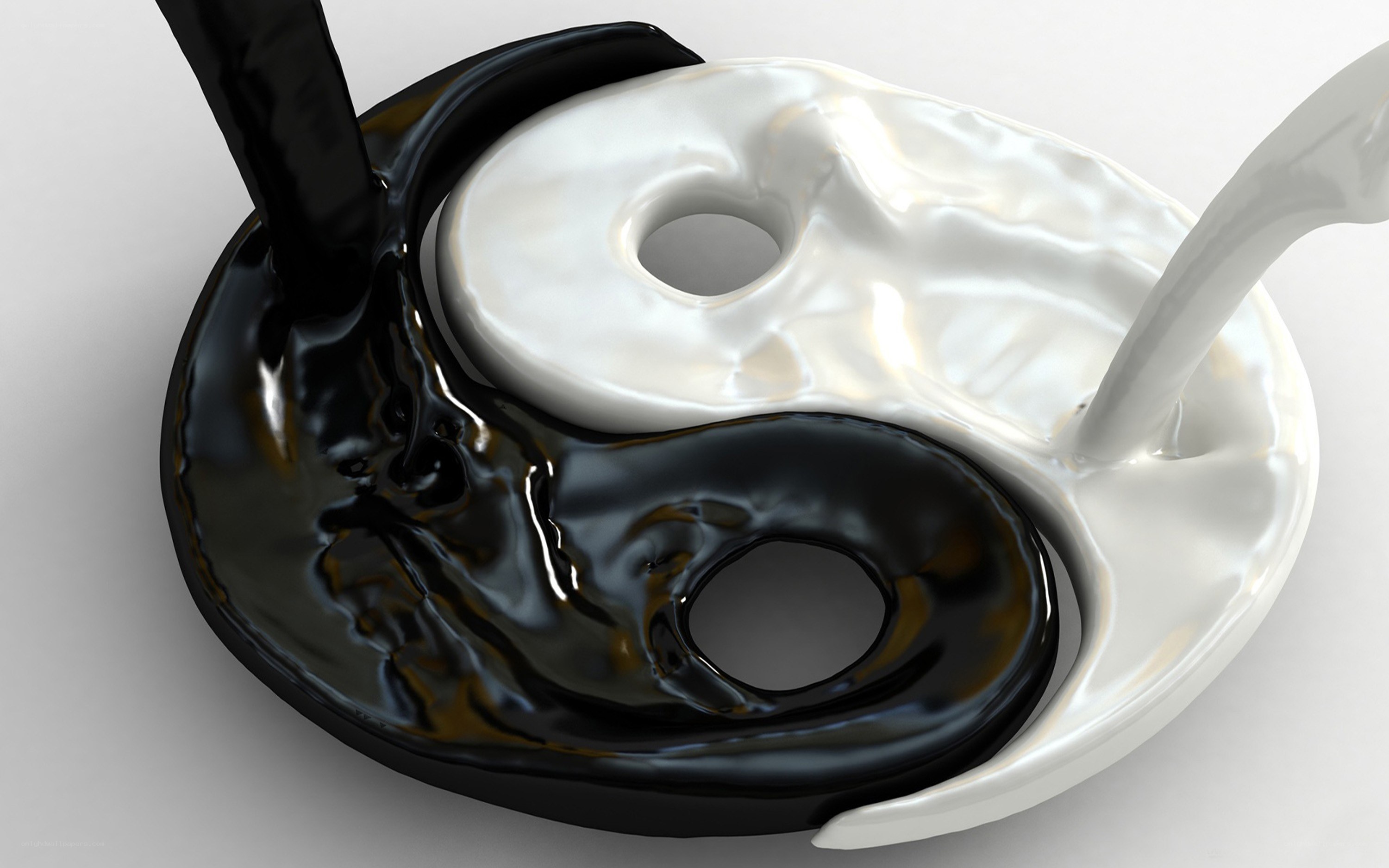 yin yang liquid pour
