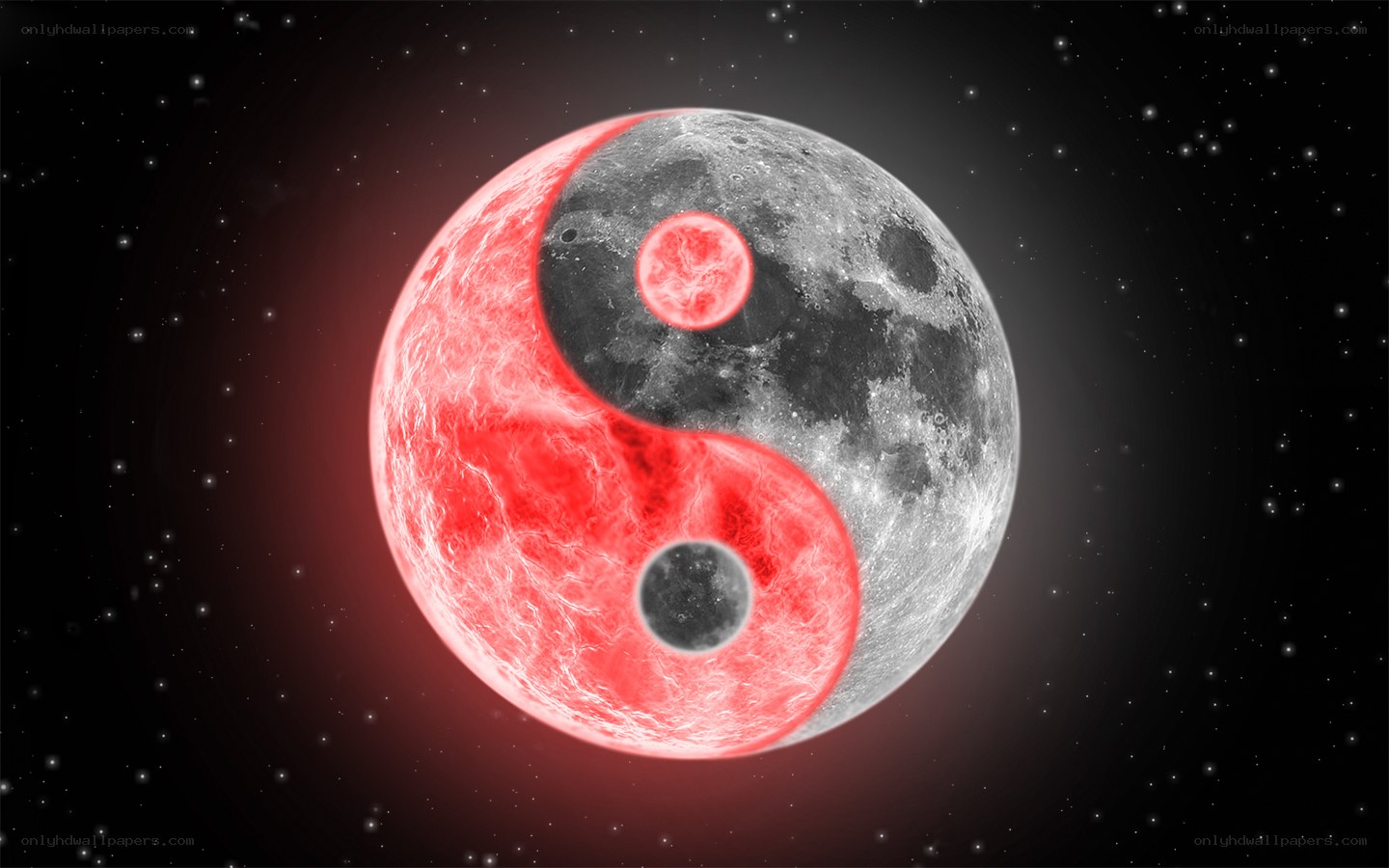 Yin-yang moon concept