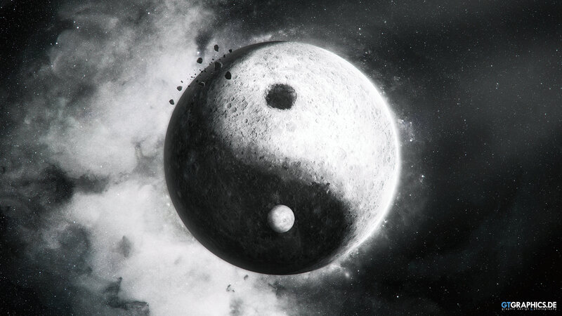 Yin-yang Planet in Space