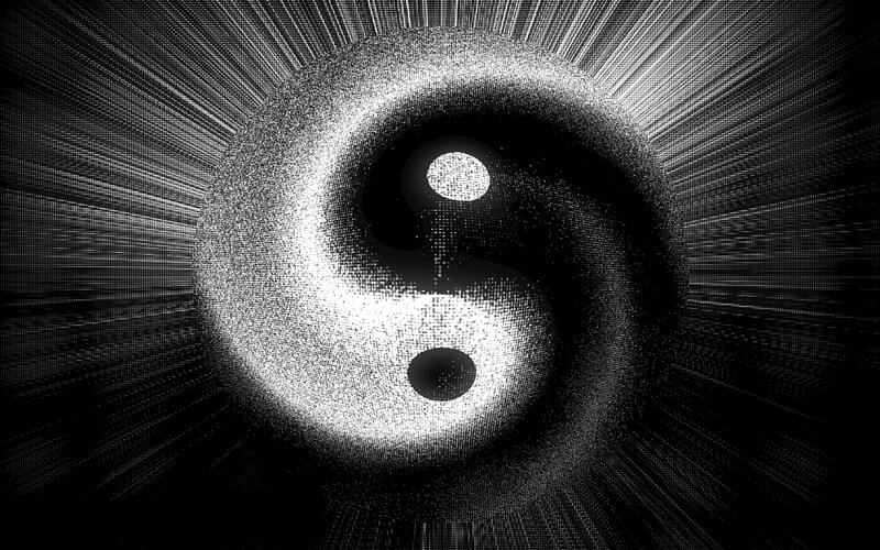 Yin-yang Symbol — Black, Abstract