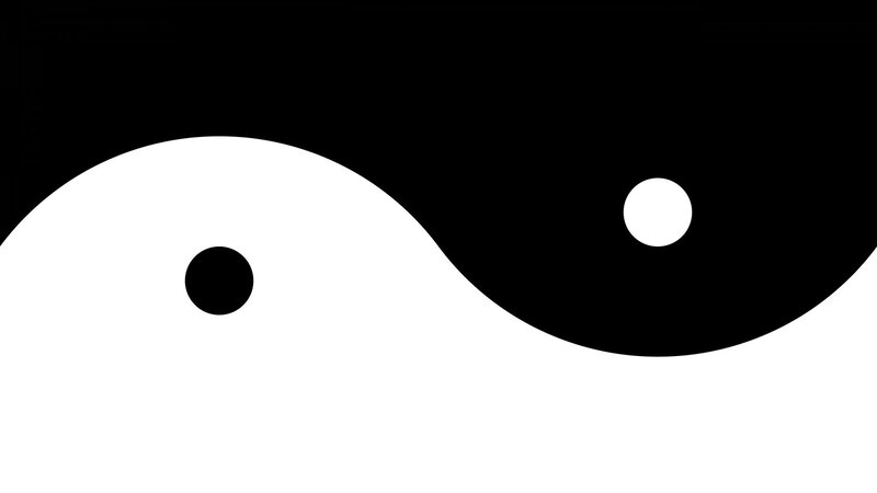Yin-yang Symbol — Black, Balanced, Abstract, White
