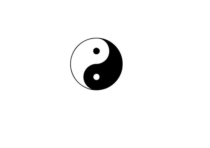 Yin-yang Symbol — Black, Balanced