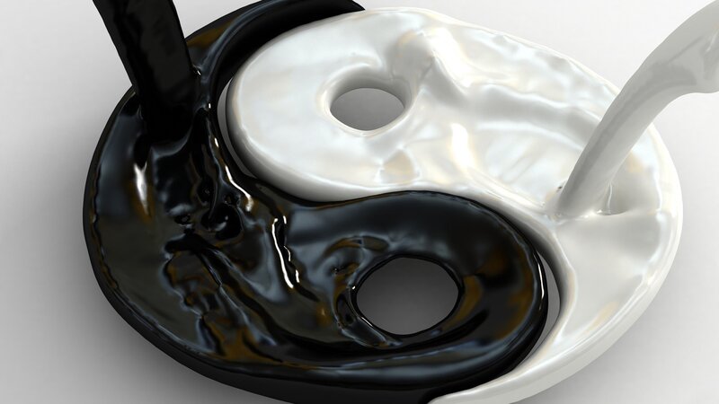 Yin-yang Symbol — Black, Calm